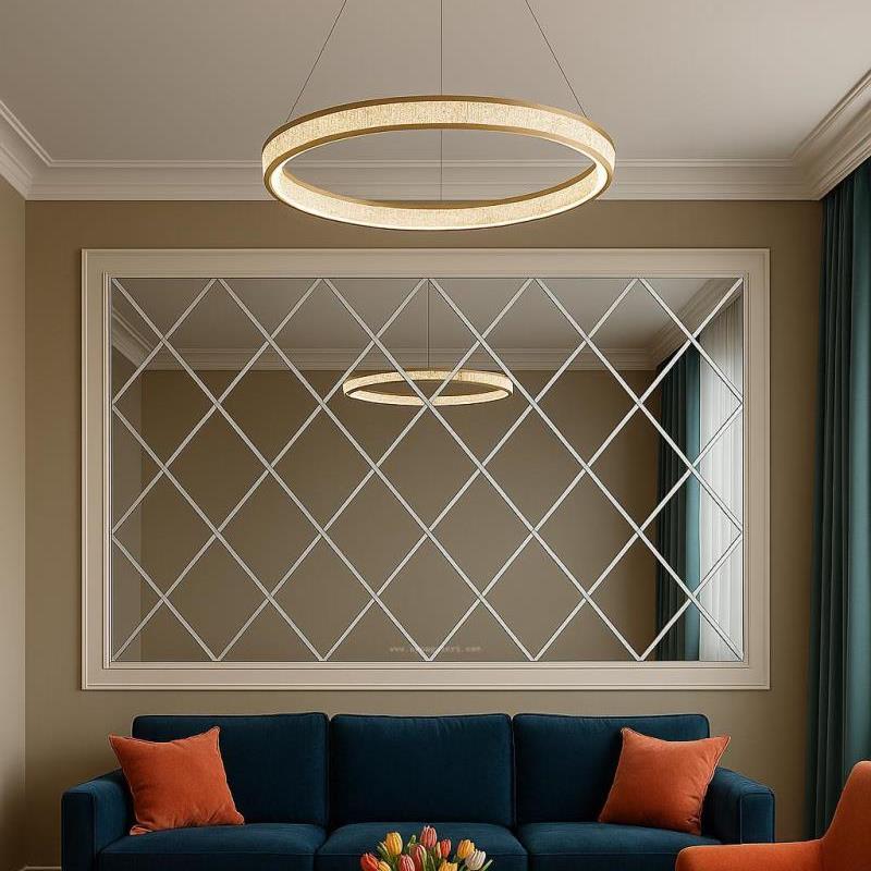 Beyaz Baklava Model Ayna 222cm x 145cm