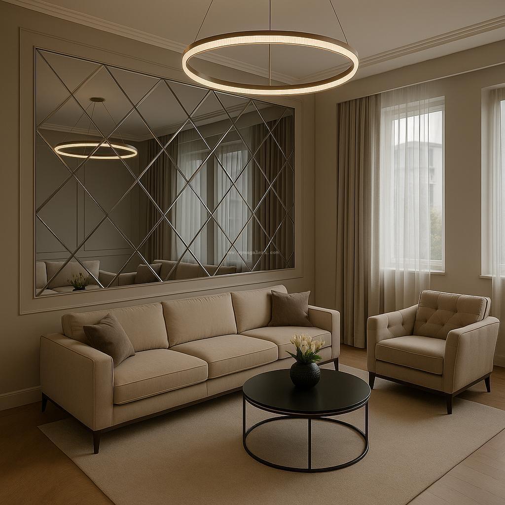 Beyaz Baklava Ayna 180 x 135