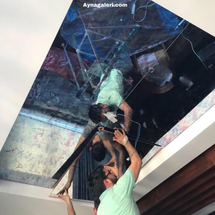 Antik baklava ayna tavan uygulaması